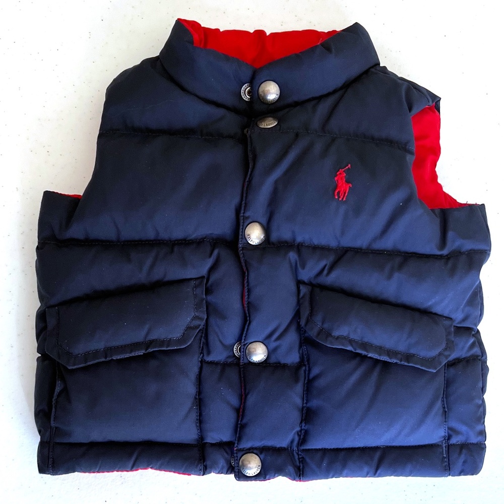 Ralph Lauren Reversible Goose Down Puffer Vest- 9m